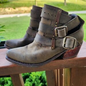 Jeffrey Campbell brown leather boots